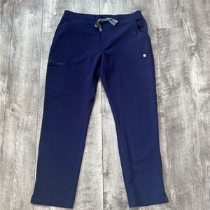 Figs Yola Skinny Scrub Pants Medium Petite Navy